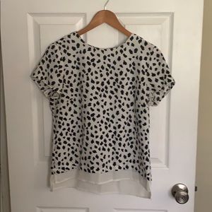 Black and white blouse